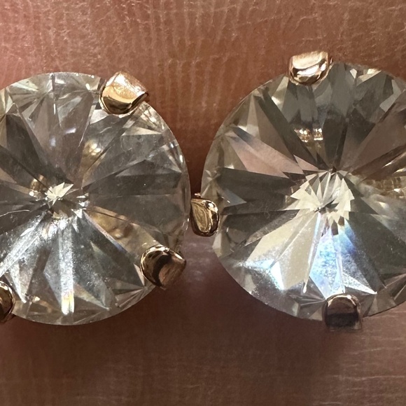 REBEKAH PRICE Crystal and Gold Earrings - 0.5 inches, Swarovski crystals - Picture 8 of 8